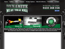 Tablet Screenshot of dynamitemuaythai.com
